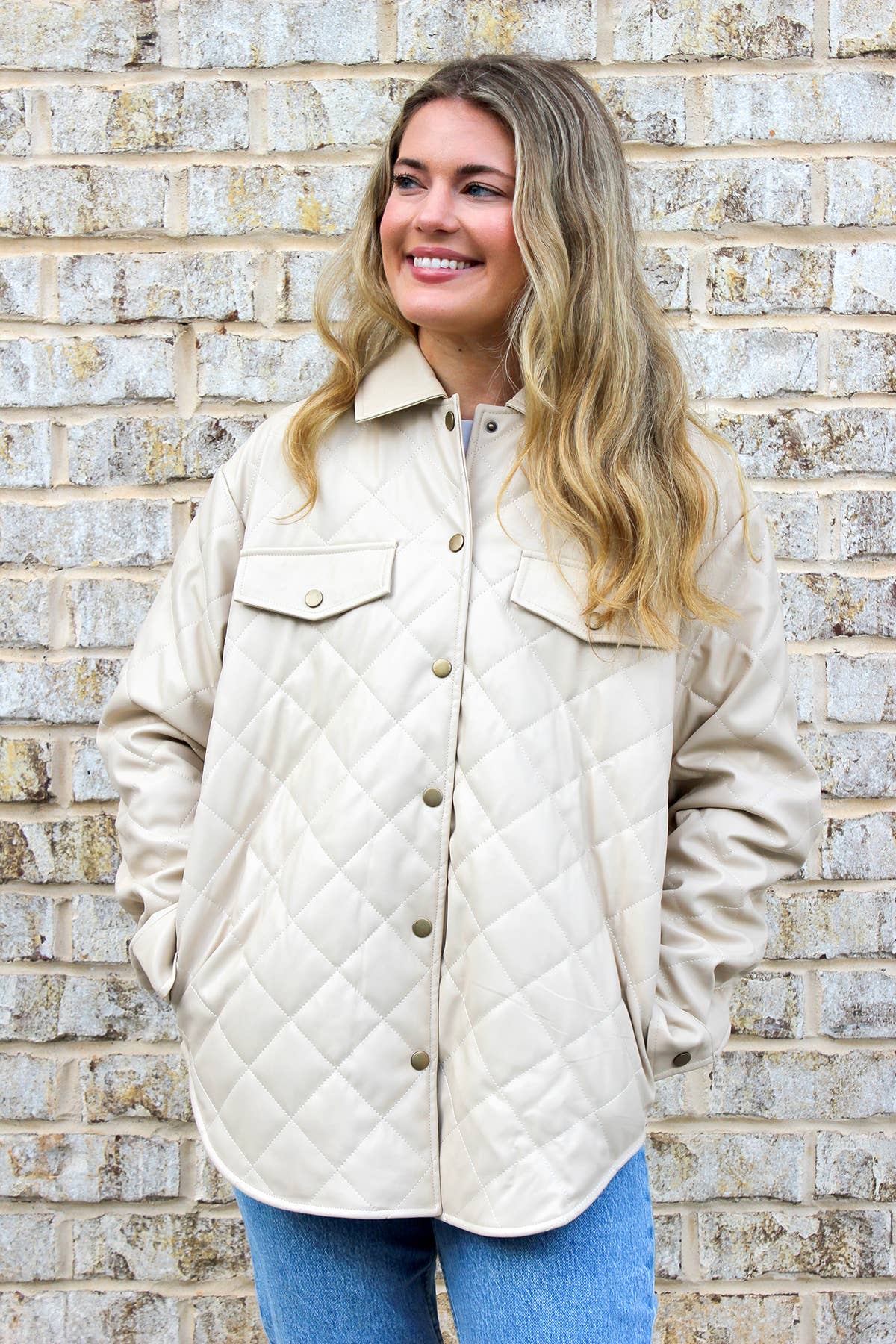 JNC RT (Jen & Co. Outlet) - Wholesale Leather Jacket - Women's - JKT2392 Reign Vegan Leather Quilted Jacket2