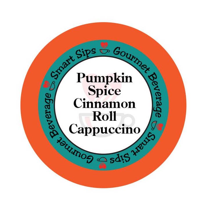 Pumpkin Spice Cinnamon Roll Cappuccino, Gourmet Pods for wholesale by Smart Sips Coffee