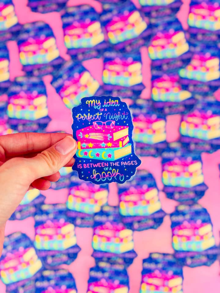 Perfect Night Vinyl Sticker for wholesale by Emily Cromwell Designs