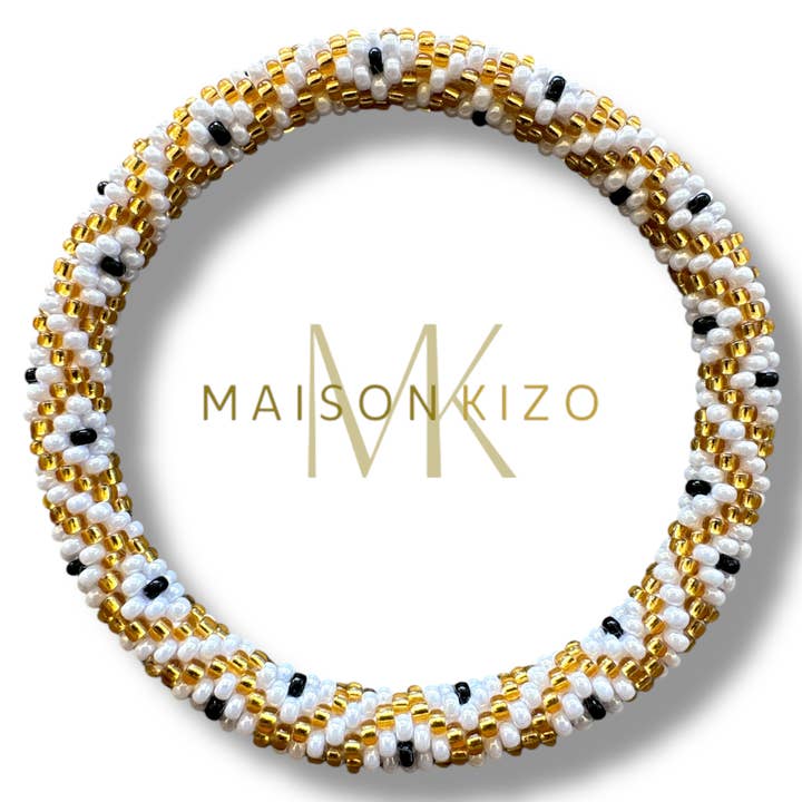MAISON KIZO - Wholesale Beaded Bracelet - Nepalese glass bead bracelet D19