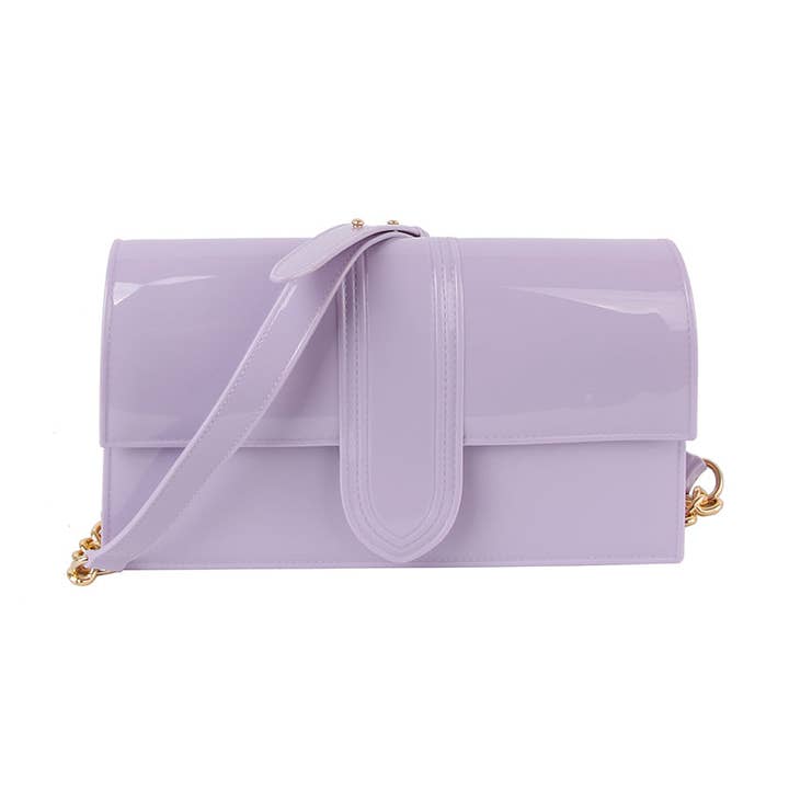 Schultertasche aus Jelly mit Kettenakzenten für den Großhandel von Handbag Factory Corp