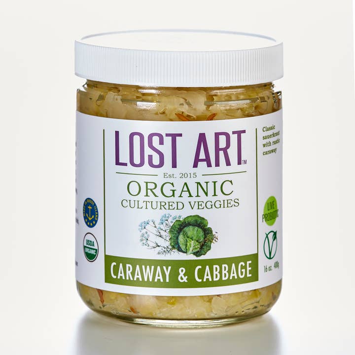 Lost Art Cultured Foods - Wholesale Pickled Vegetables - Cabbage & Caraway (Organic/Kosher)