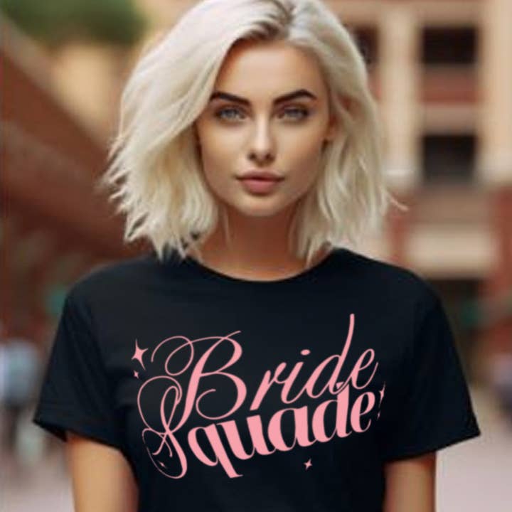 PB-3156. Bride Squad Graphic Tee for wholesale by Polar bee
