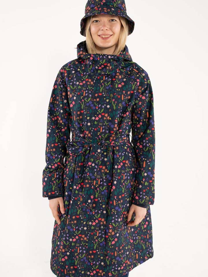 Danefae København - Wholesale Raincoat - Women's - Danelisabeth Raincoat Dk Navy BOTANICAL5