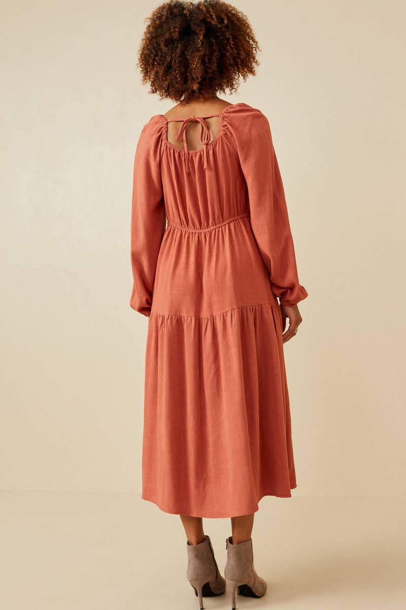 Hayden LA - Vente Robe – femme - Robe à étages pour femmes avec encolure à smocks et bordure en dentelle7