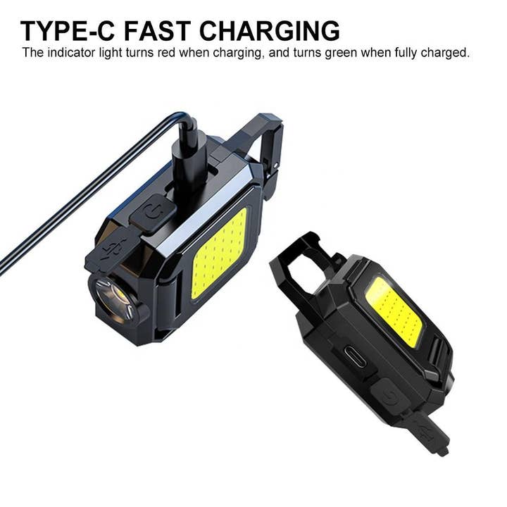 VIGOR - Wholesale Handheld Flashlight - Rechargeable Cob Keychain Work Light with Bottle Opener8