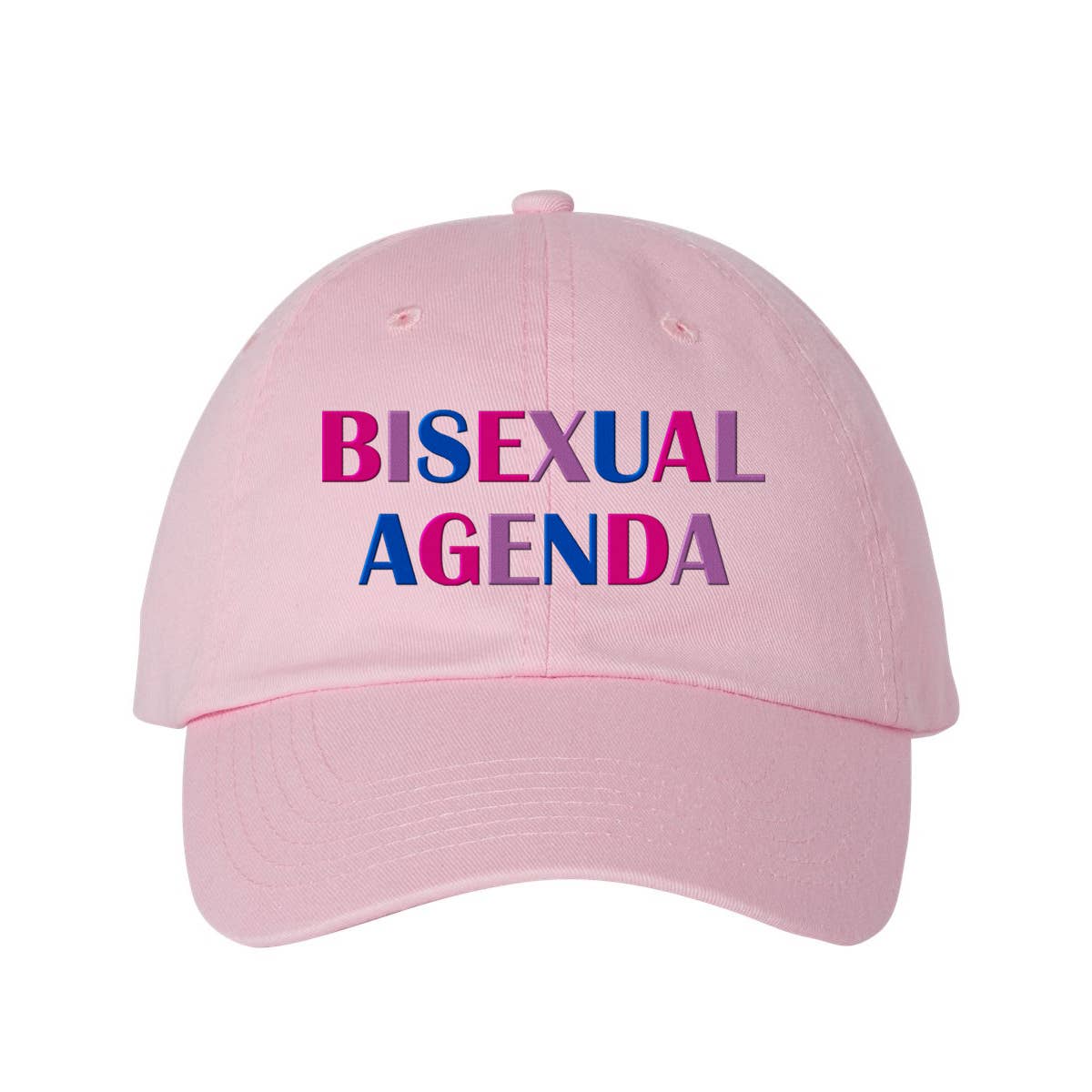 Lucky Luna Apparel - Wholesale Baseball Cap - Unisex - Bisexual Agenda Embroidered Dad Hat0