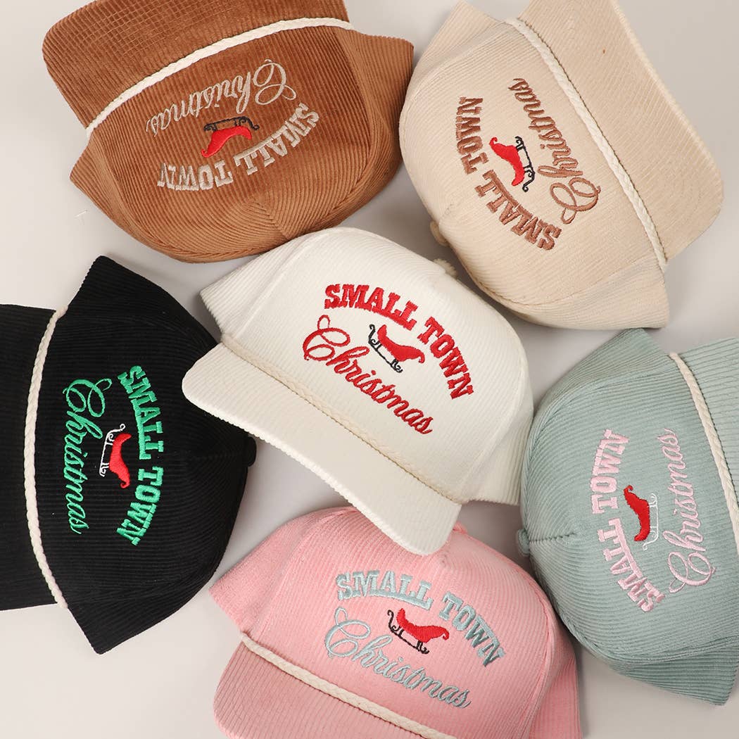 Fashion City – wholesale Trucker hat – Women’s – SMALL TOWN CHRISTMAS Corduroy Rope Trucker Hat6