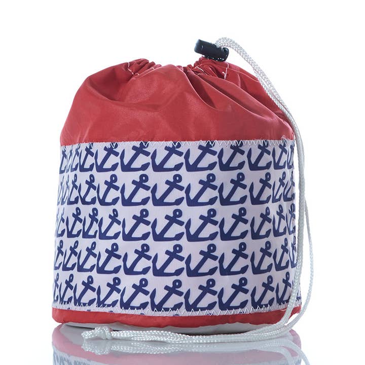 Navy Anker Print Ditty Taske for engroshandel hos Sea Bags