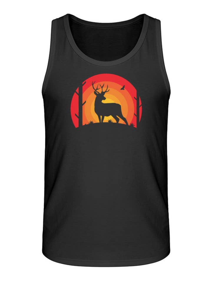 Retro hert premium biologische tanktop voor heren voor wholesale door Uwaldu