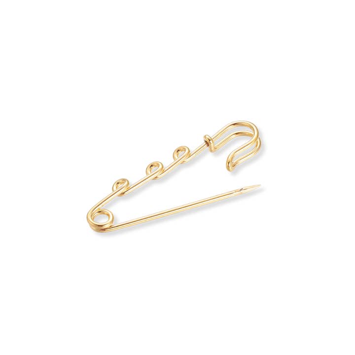 The Charm Bar Company - Wholesale Brooch - Gold Safety Pin Brooch | Pack of 21