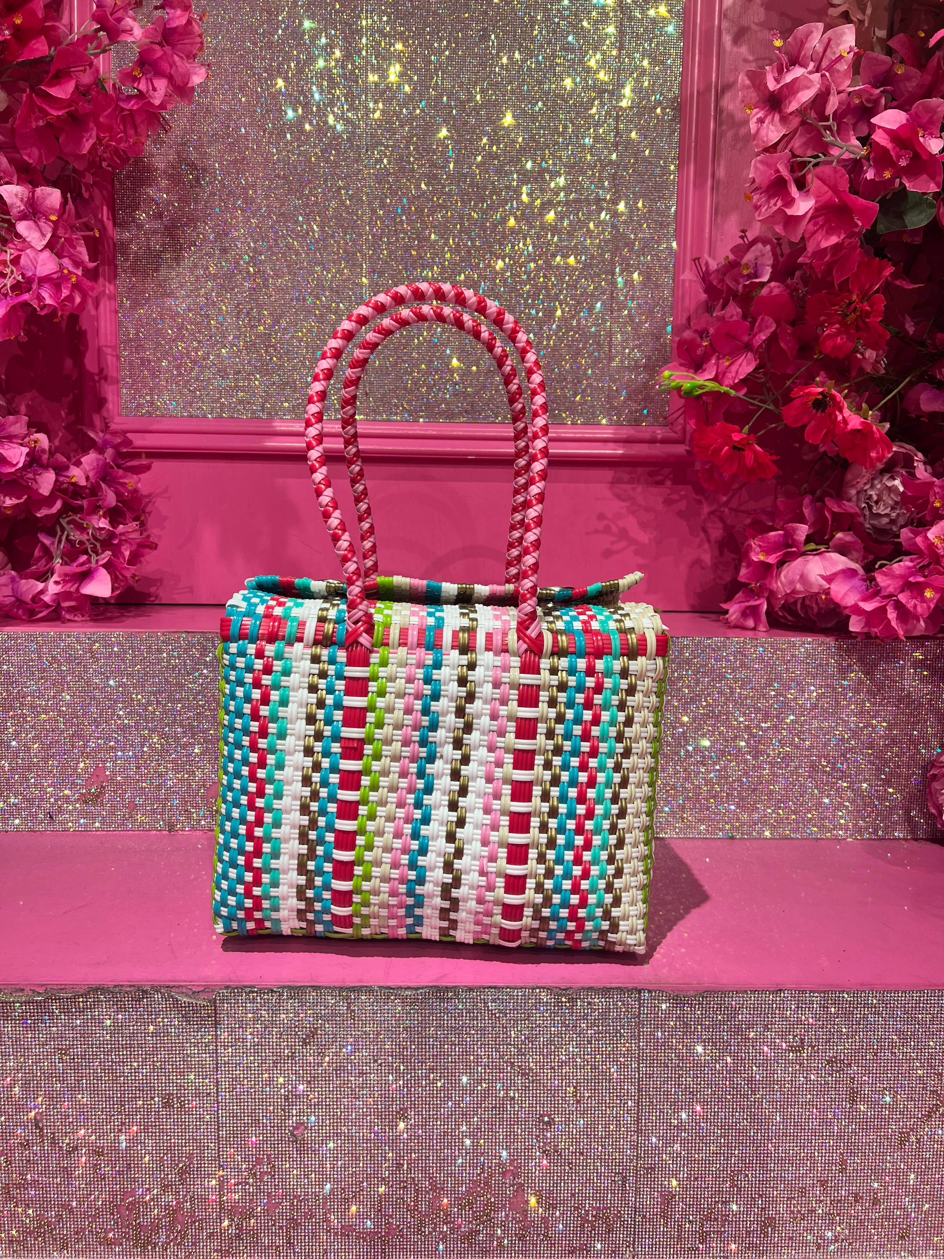 The Faria – Engroshandel Strandtaske – The Faria Håndvævede Strandtasker i Flerfarvet Genbrugsplast6