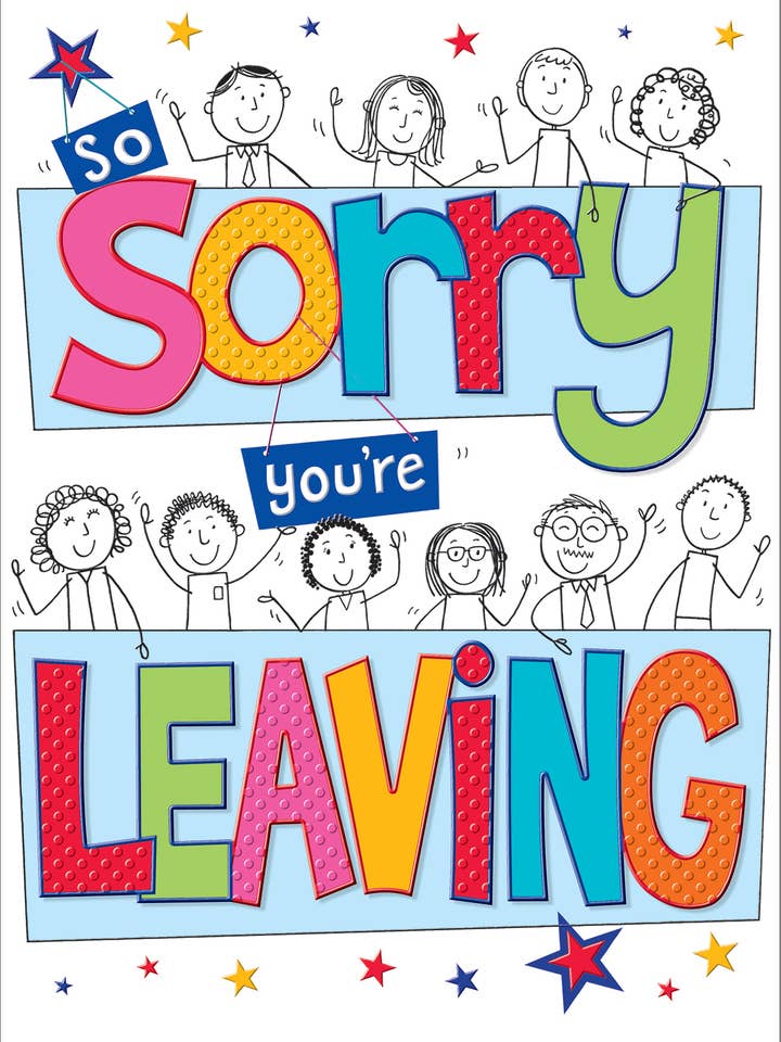 Large Card, Leaving, Stick People for wholesale by Piccadilly Greetings