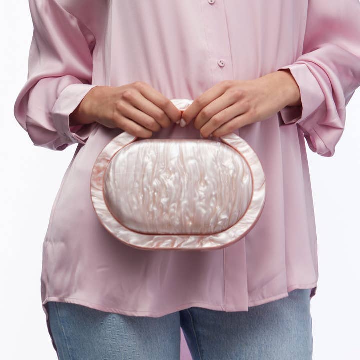 Lele Sadoughi - Wholesale Clutch Bag - Women's - ROSE PILL BOX ACETATE BAG4