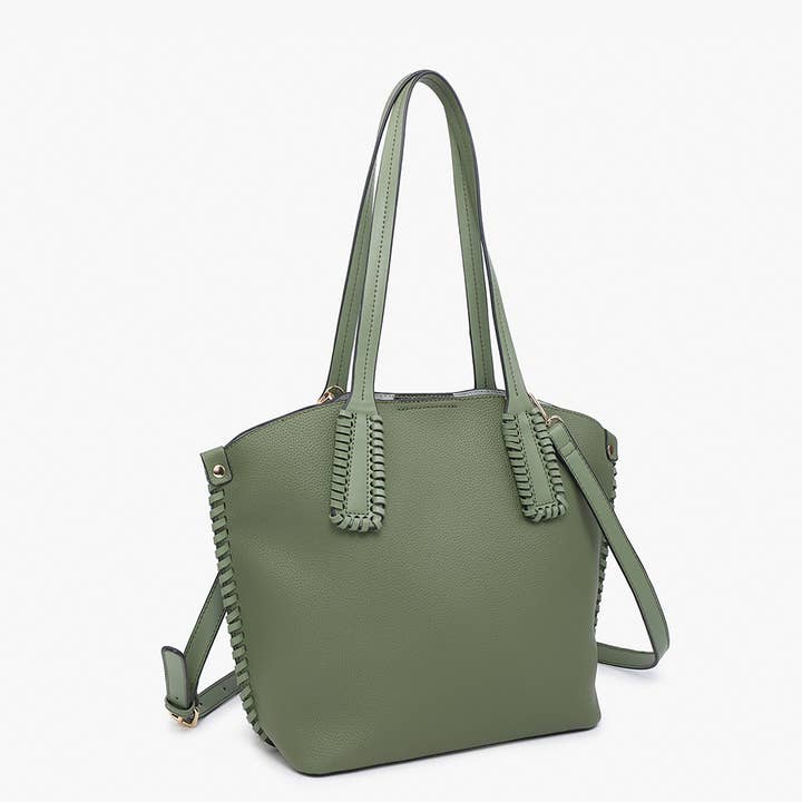 Jen & Co. - Wholesale Tote Bag - Women's - M2527 Micah Whipstitch 3-Compartment Tote