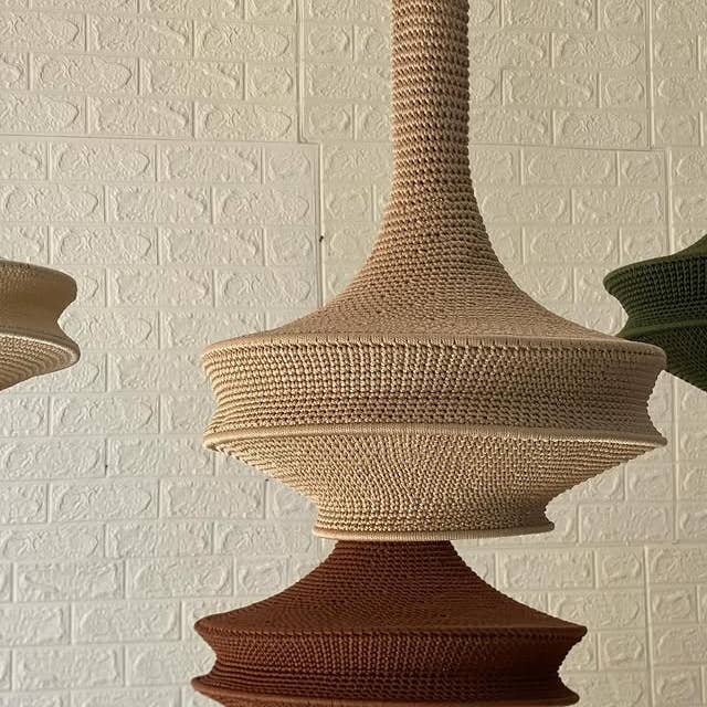 martitec - Wholesale Chandelier/Hanging Light - Modern Crochet Lamp | Boho Light Pendant | Rustic Lampshad9
