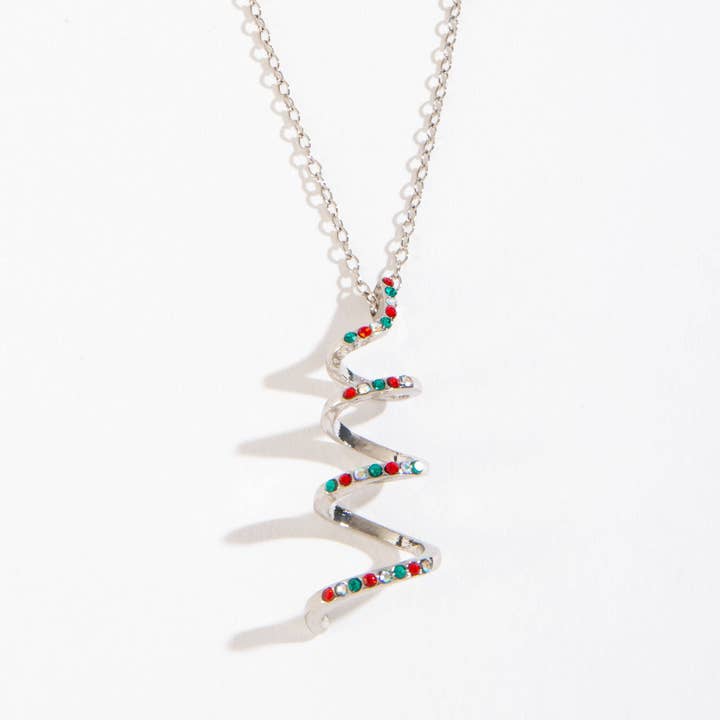 Elsie & Zoey - Wholesale Pendant/Charm Necklace - Sale - Juniper Swirl Christmas Pendant Necklace1