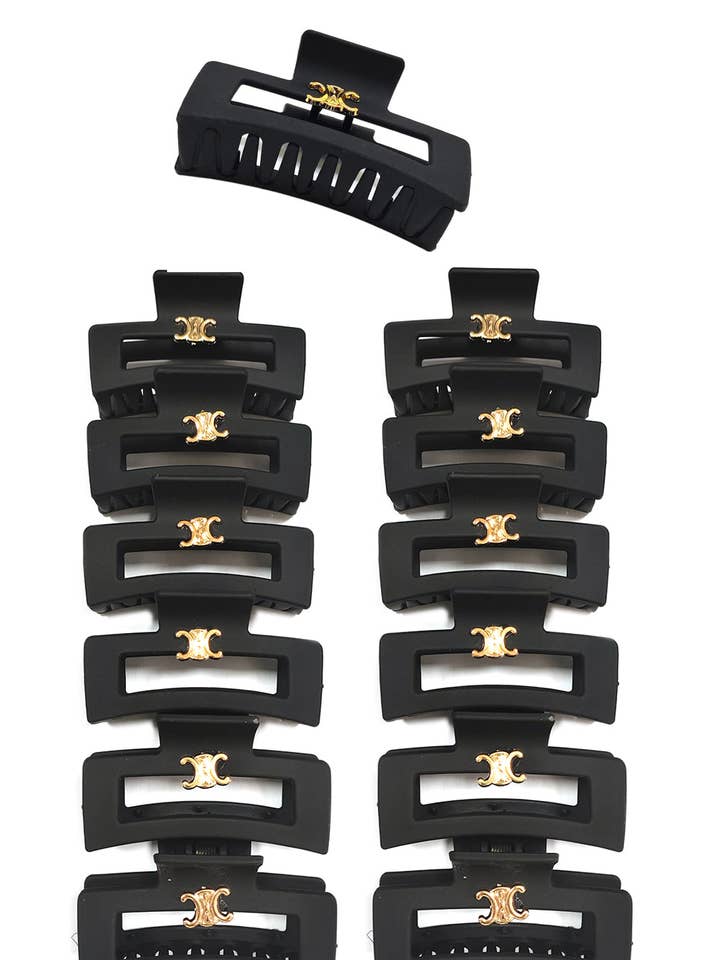 Women's Fashion All Black Hair Clips for wholesale by Lucylou Collection