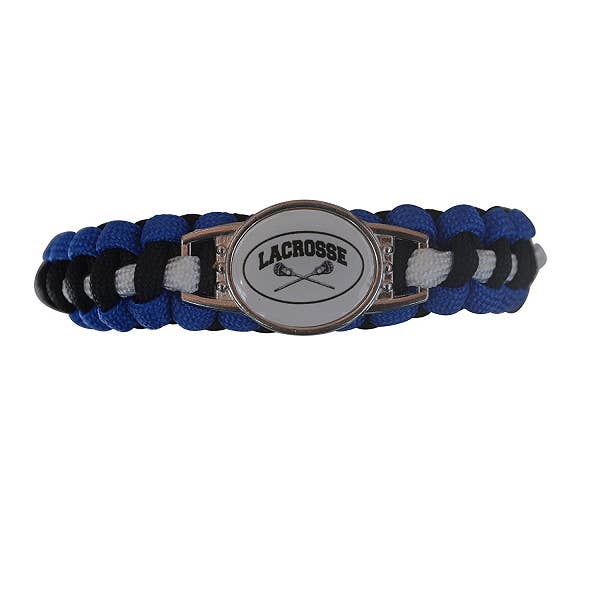 Sportybella - Wholesale Woven/braided bracelet - Lacrosse Blue Paracord Bracelet