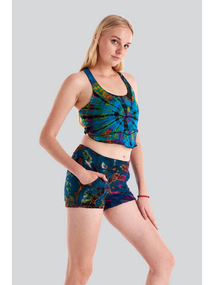 Kathmandu Imports – wholesale Shorts – Women’s – Tie-Dye Booty Shorts (TH-1478)2