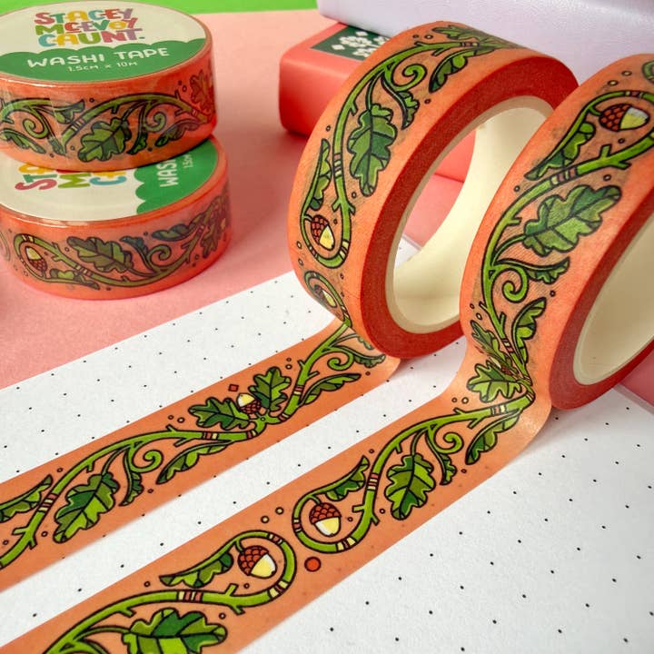 Stacey McEvoy Caunt - Wholesale Washi Tape - Oak Leaf and Acorn Washi Tape6