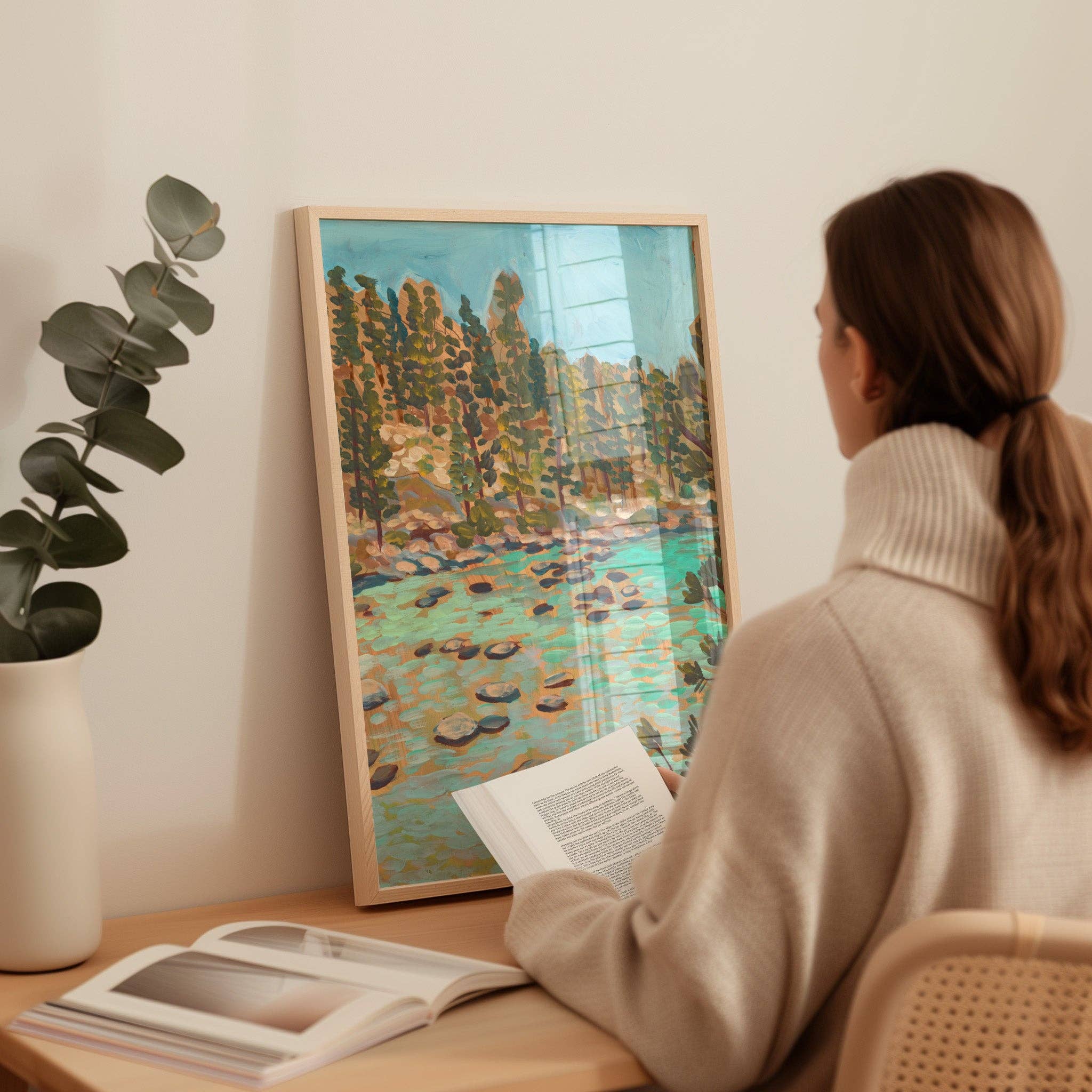 El Baker Art - Wholesale Art Print - Turquoise Waters of Lake Tahoe California Art Print3