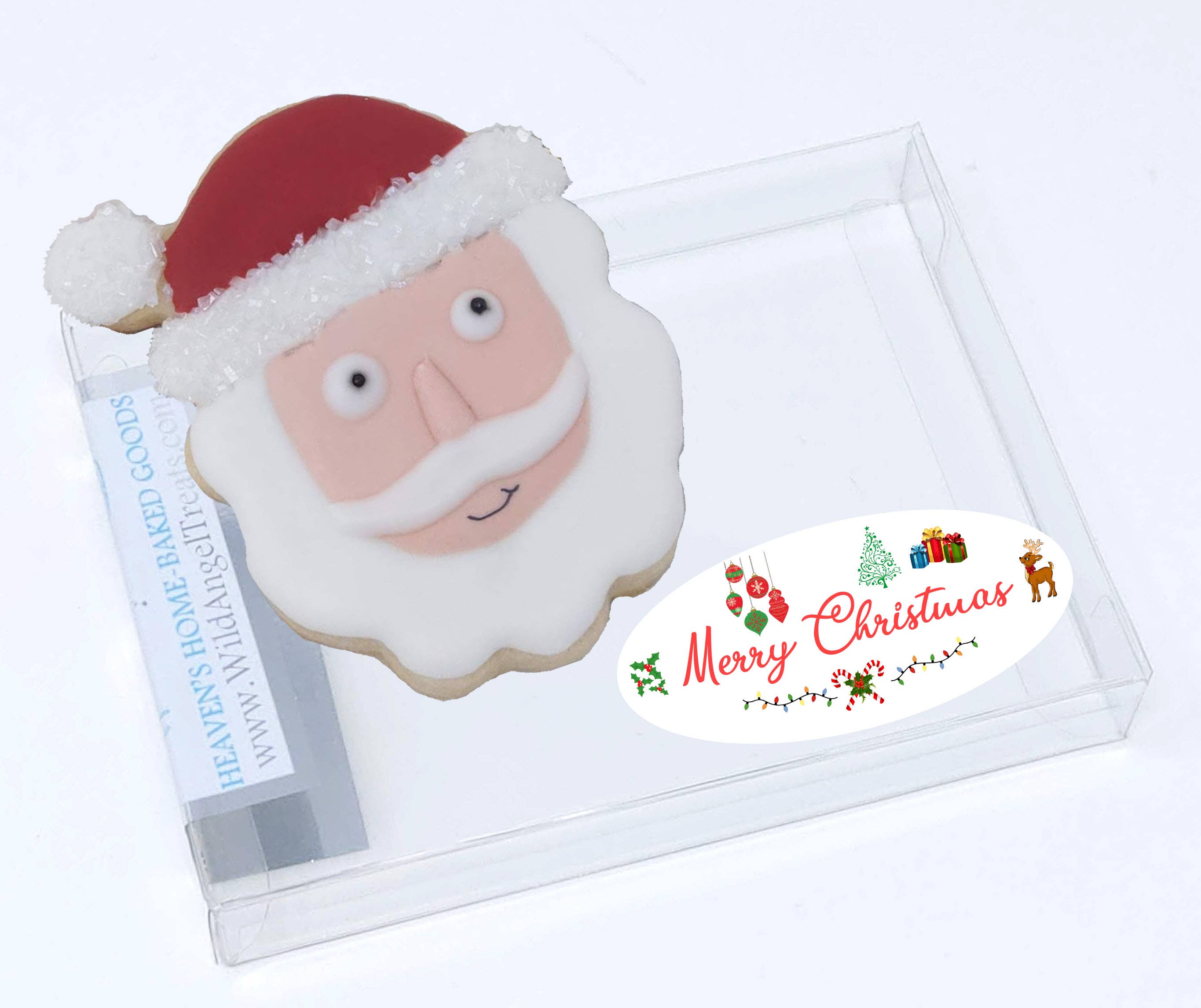 Wild Angel Treats, LLC - Wholesale Cookie - Christmas Santa Face Royal Icing Cookies1