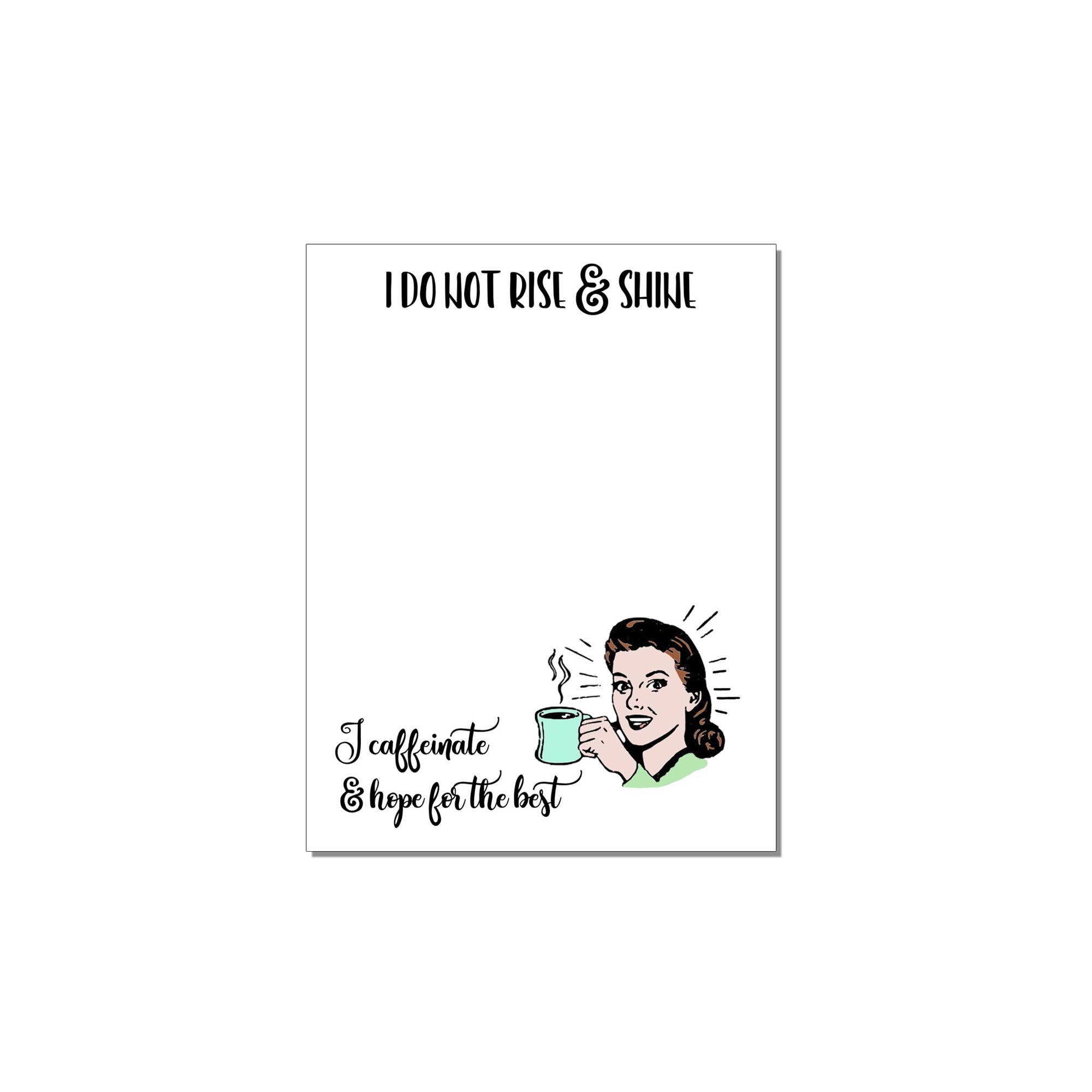 Witty Women Notepad - Caffeinate And Hope For Best - Coffee