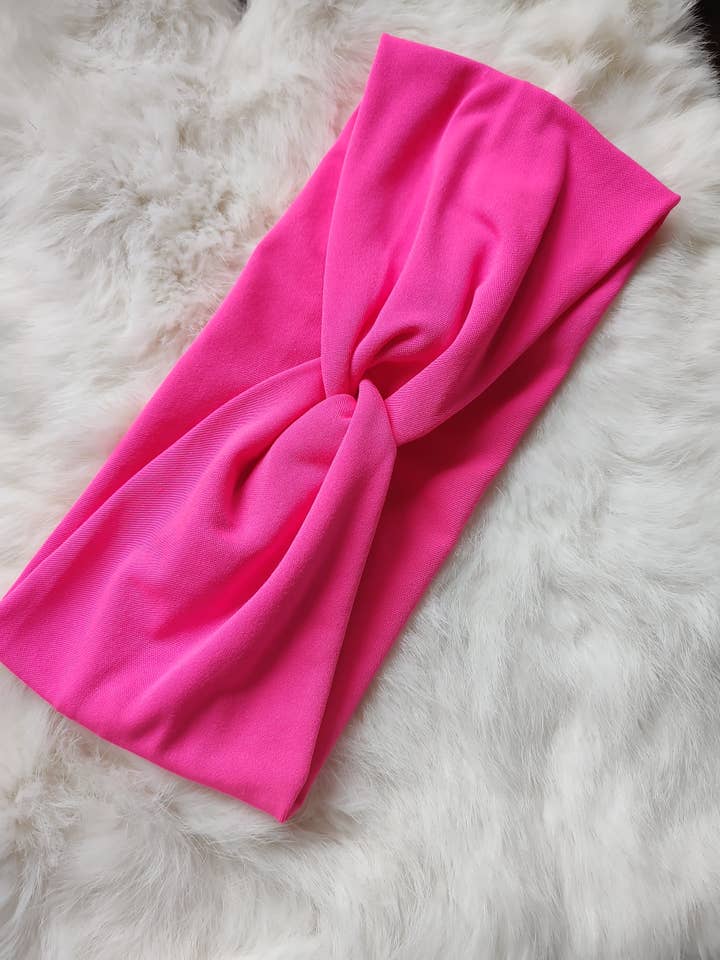 Neon Pink Headband for wholesale by Sew fashionable headbands