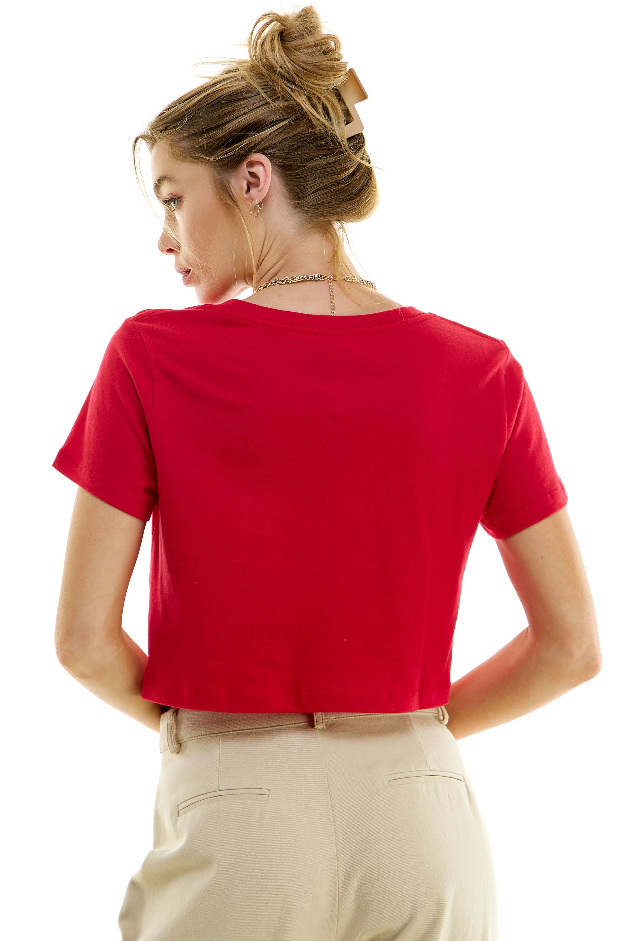 LOVING PEOPLE - Wholesale T-Shirt - Women's - Premium cotton boxy crop tops194