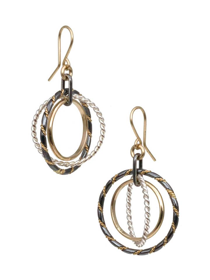 Lunar Eclipse oorbellen, gemengd - E91m voor wholesale door Taber Studios