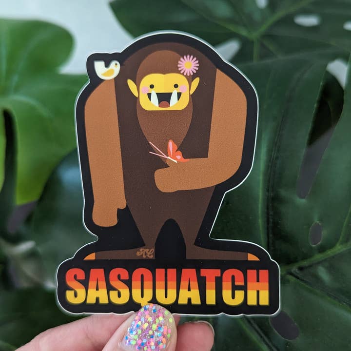 Vinyl Sticker Sasquatch for wholesale by Amber Leaders Designs