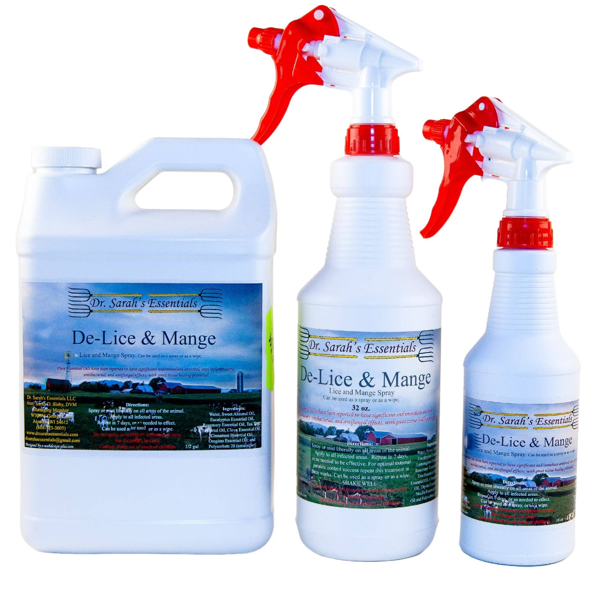 Dr. Sarah's Essentials LLC - Wholesale Insect Repellent - De-Lice & Mange Spray1