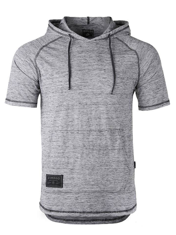 Restocked - Leichter Kurzarm-Kapuzenpulli für Herren SS150H für den Großhandel von ZIMEGO