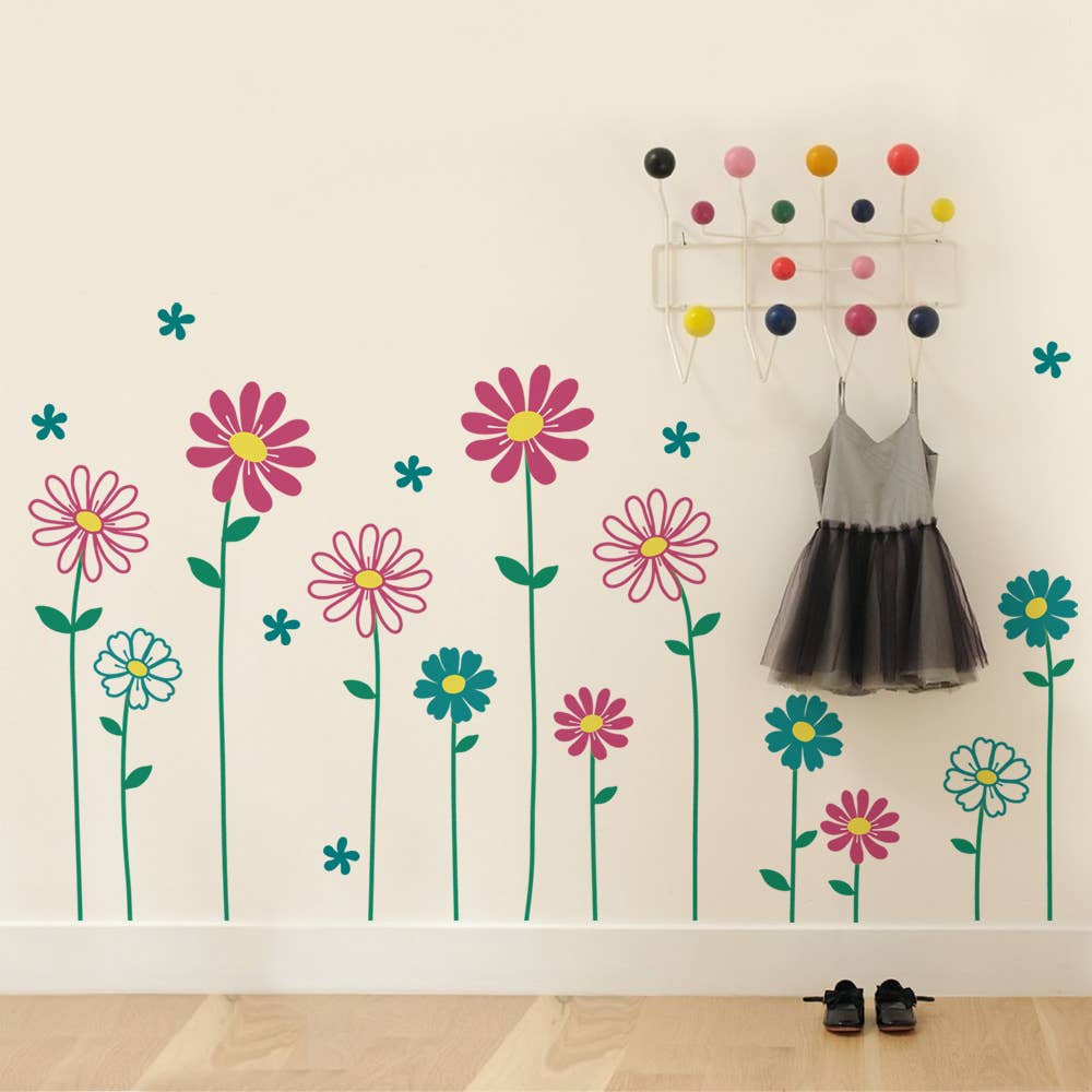Simple Shapes - Wholesale Wall Decal/Stickers - Daisy Flower Wall Decals2