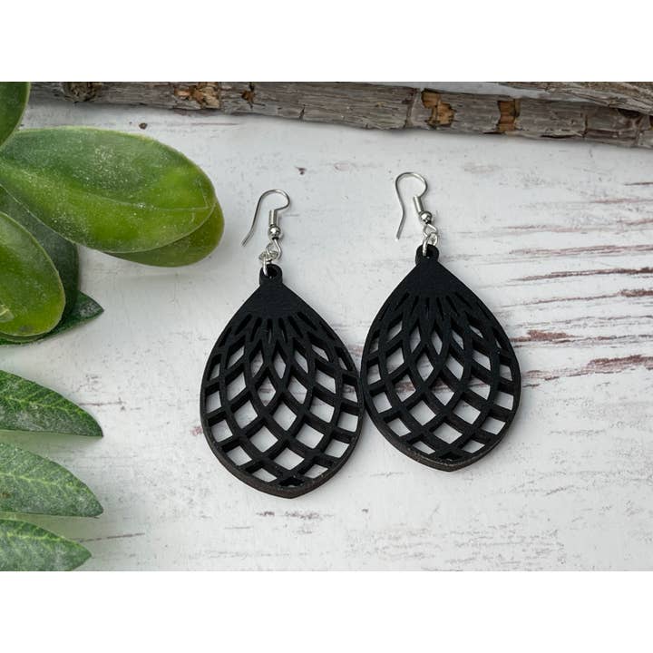 Truly Olive - Wholesale Dangle Earrings - Wood Mandala Earrings Lightweight and Super Comfortable