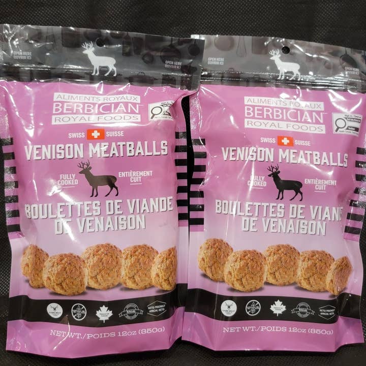 Fully Cooked Halal Venison Meatballs for wholesale by Berbician Canada