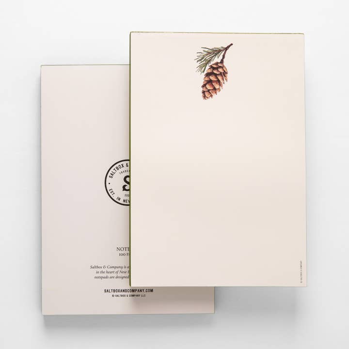 Maine White Pine Cone - Notepad for wholesale by Saltbox & Company