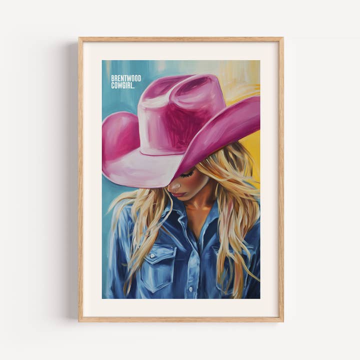 Add Your Town Cowgirl Print - Customised Wall Art for wholesale by Timmy Loves