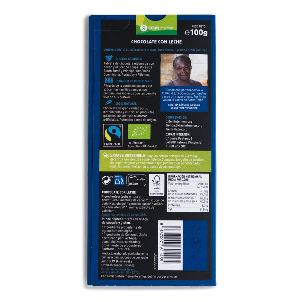 Tierra Madre - Wholesale Chocolate - Milk Chocolate Bar Bio1