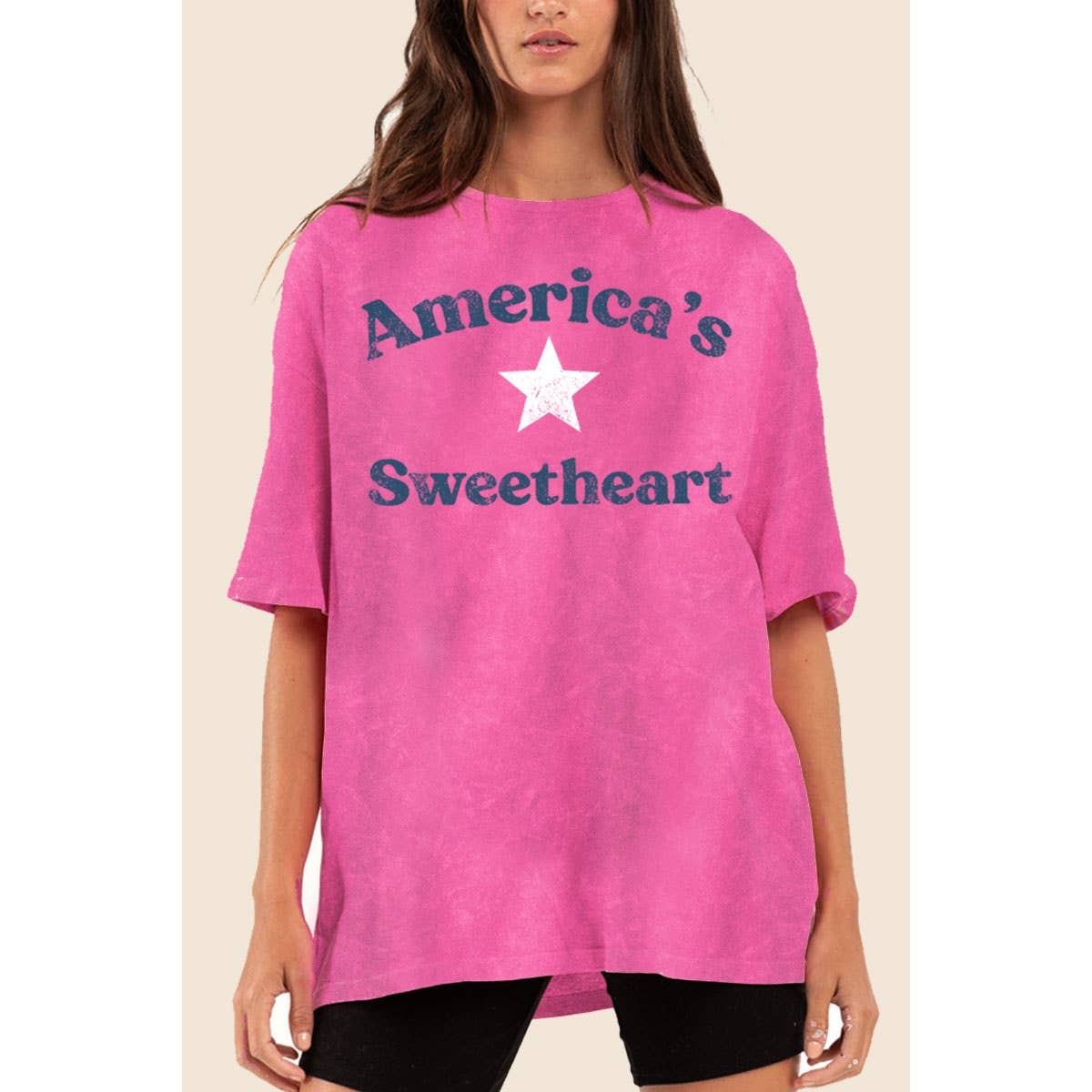 HRTandLUV – T-shirt gráfica - Mulher por atacado – T-SHIRT GRÁFICA MINERAL OVERSIZED AMERICAS SWEETHEART6