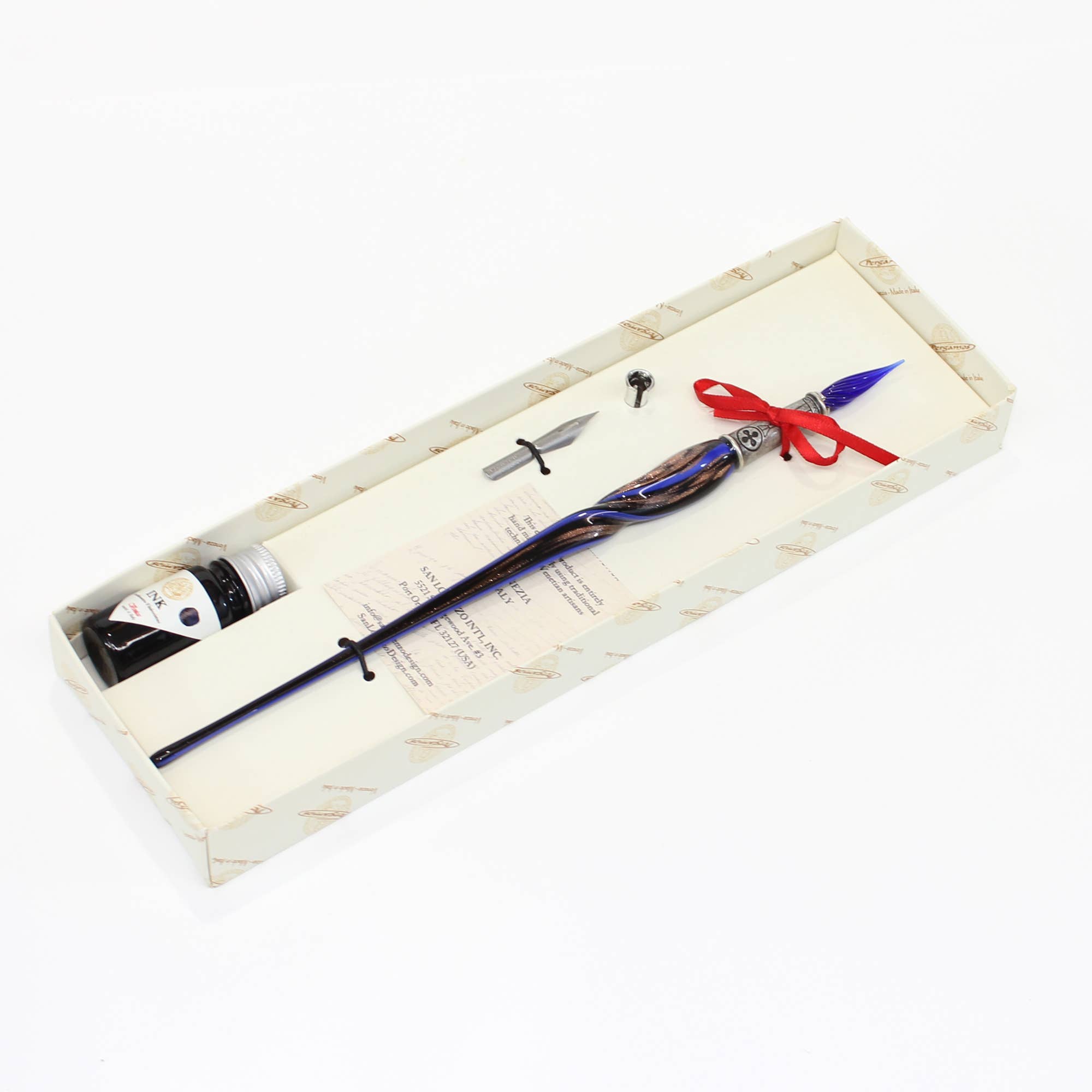 San Lorenzo Design - Wholesale Pen - Murano Twisted Glass Pen, Classic Writing Instrument3