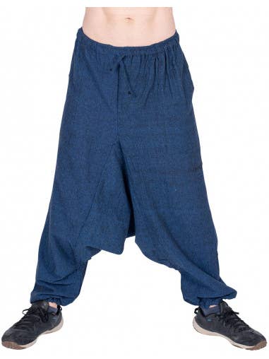 Blå Blå harembukser i bomuld for engroshandel på Faire4