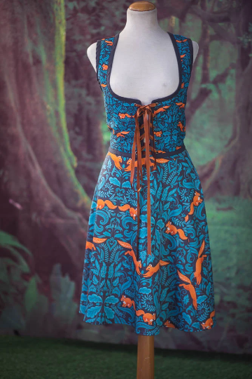 Costurero Real - Vente Corset – femme - Corset style Renaissance à motifs écureuil, William Morris4