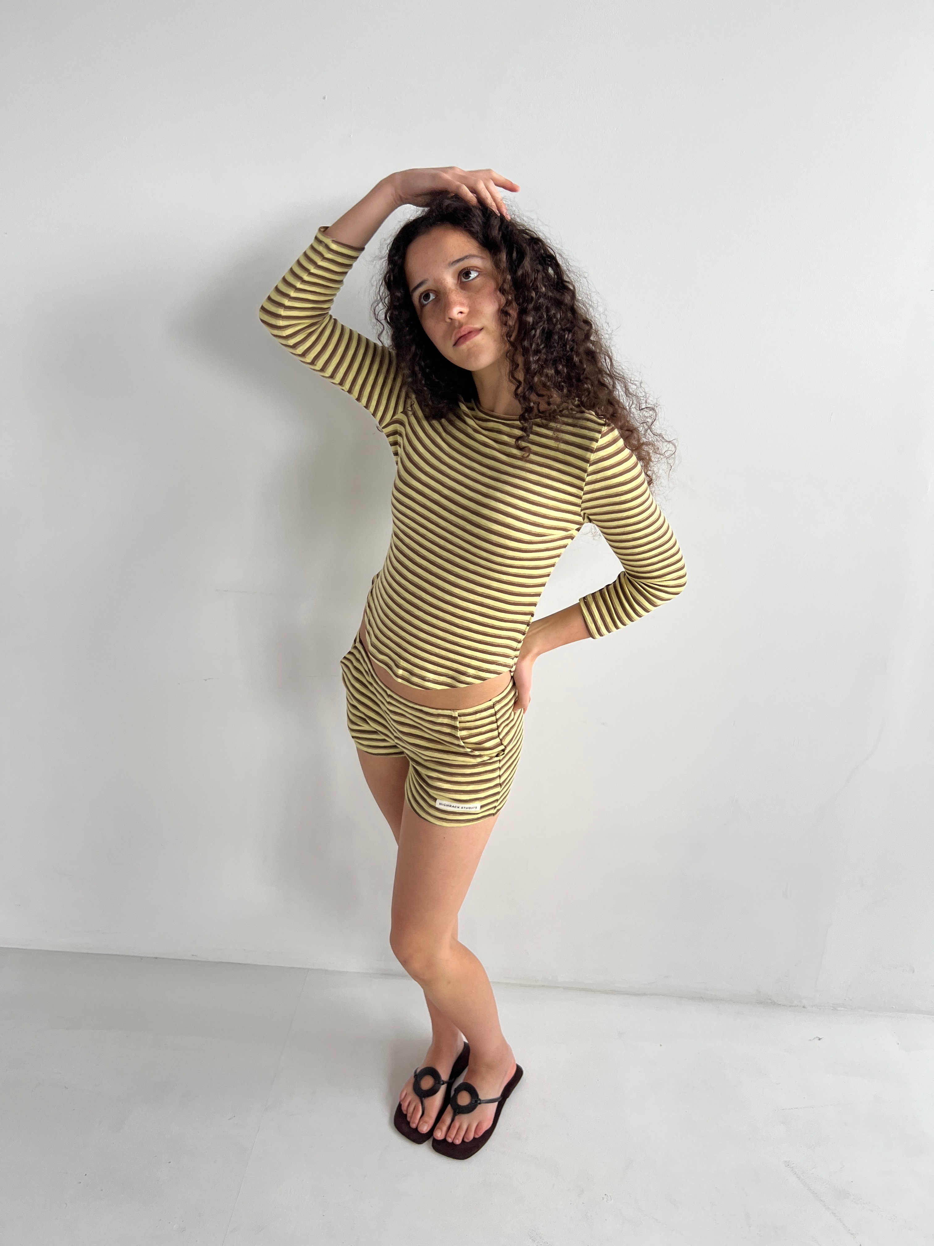 Highrack Studios - Wholesale Shorts – Women’s - Leo Stripe Shorts5