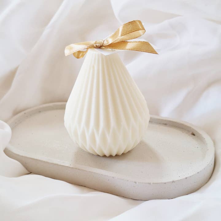 Your Nice Things - Candles - - Wholesale Decorative Tray - Oval grey cement tray3