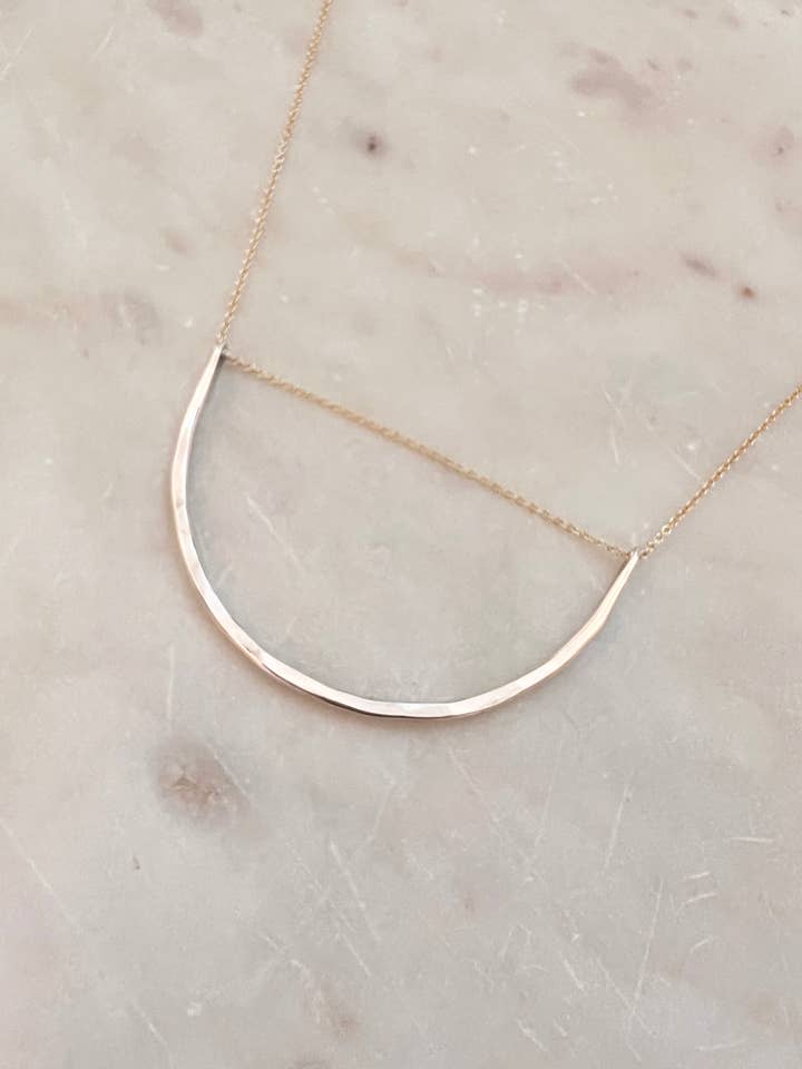 Large U-shaped Necklace (Silver) for wholesale by Tiana Manola Jewelry