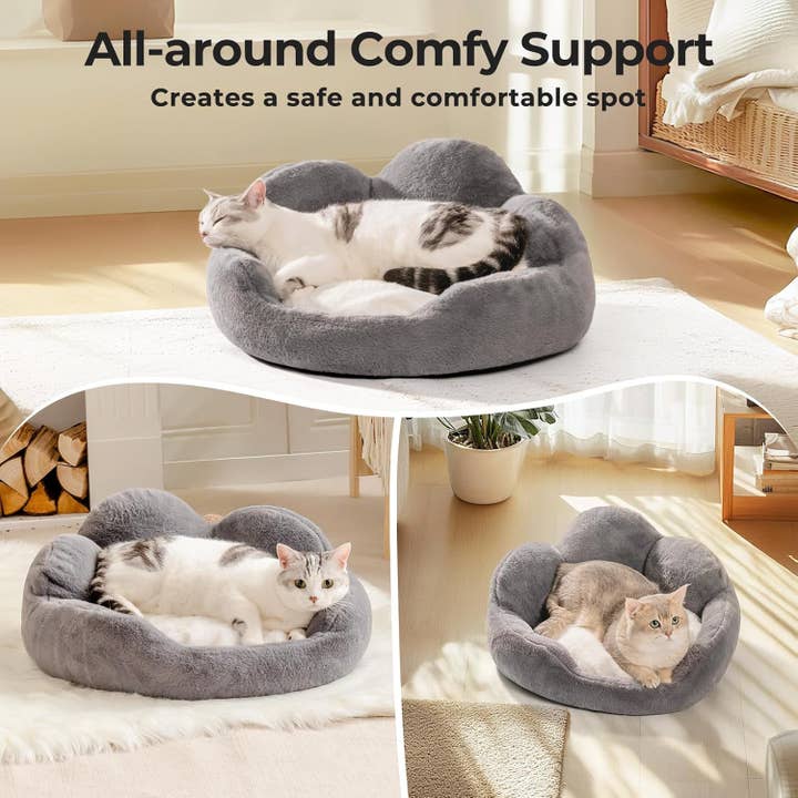 Robud & Mewoofun Official Store – wholesale Pet bed – Cat/dog – Fluffy Cat Couch Bed Cute Cat Bed Sofa with Non-Slip Bottom10