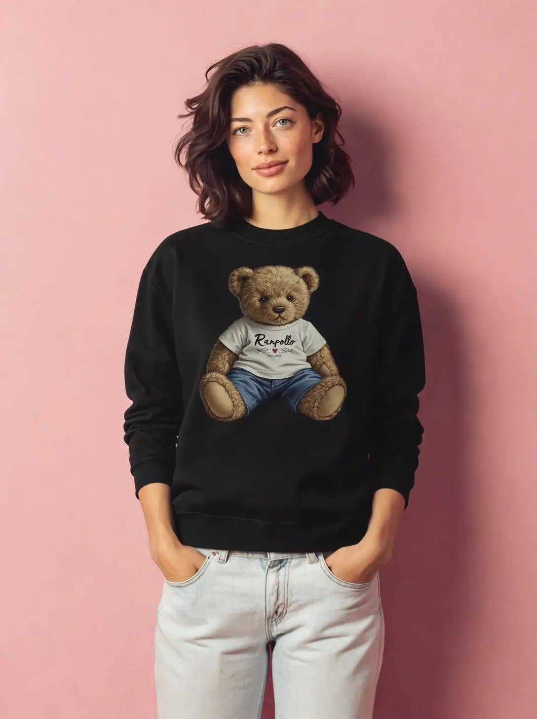 RANPOLLO MILANO - Wholesale Graphic Sweatshirt - Women's - FP BEAR2