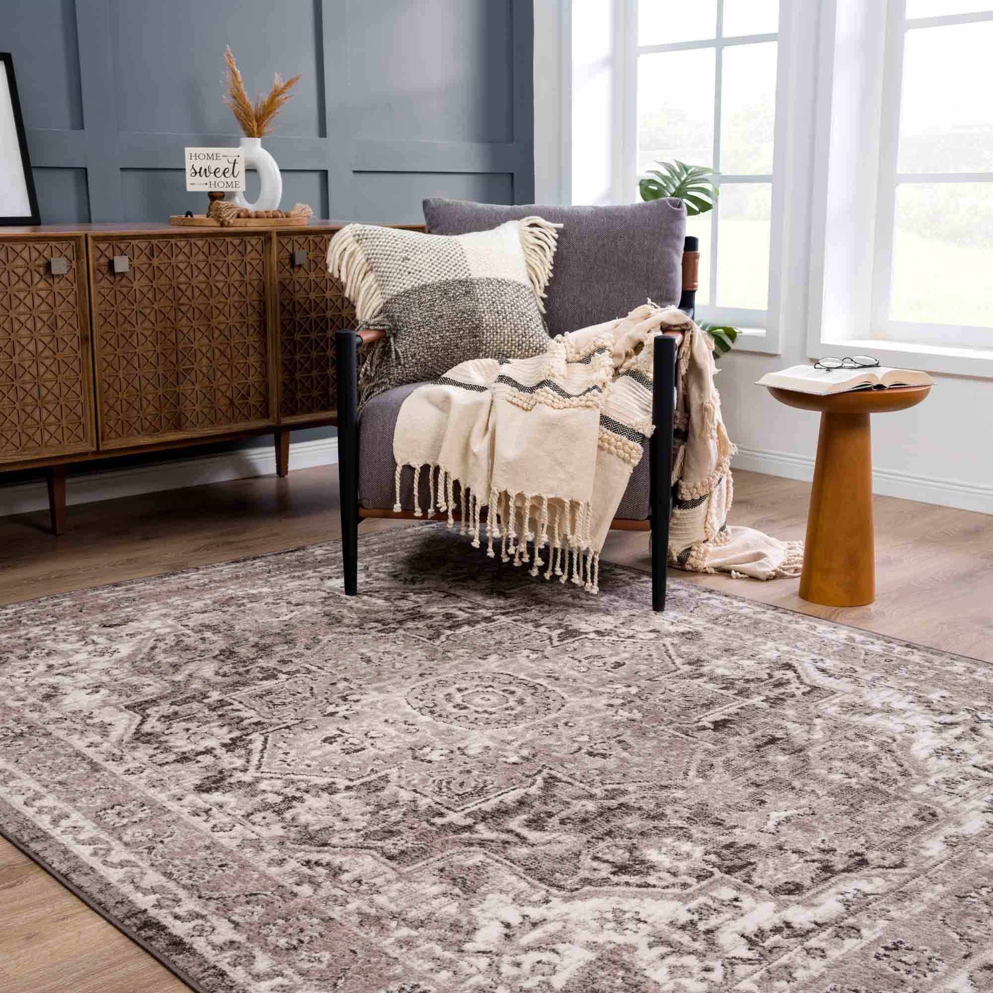 Hauteloom - Wholesale Area Rug - Albie Charcoal & Beige Area Rug12